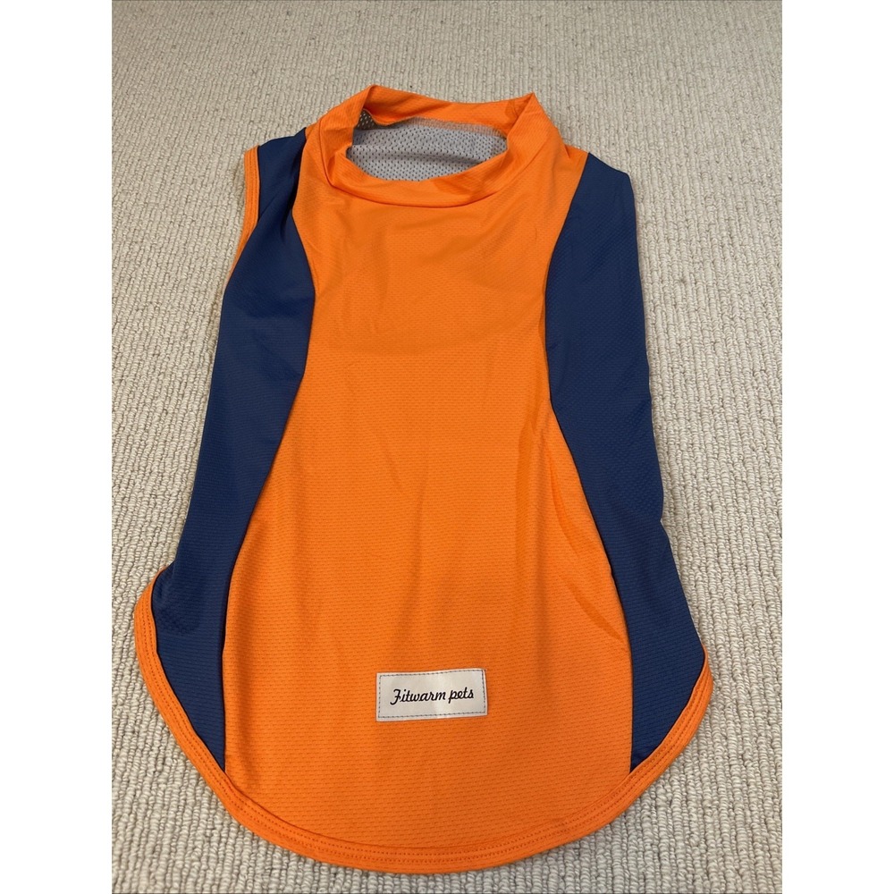 Fitwarm Dog Sun Shirt XXL Orange Blue Breathable Cooling Vest
